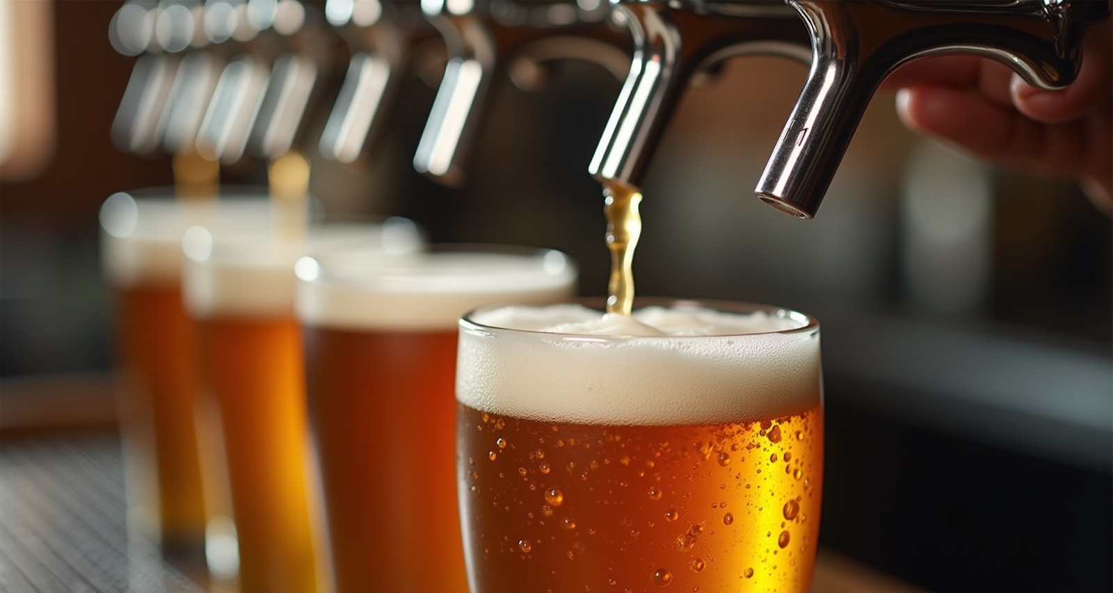 Flight of craft beers